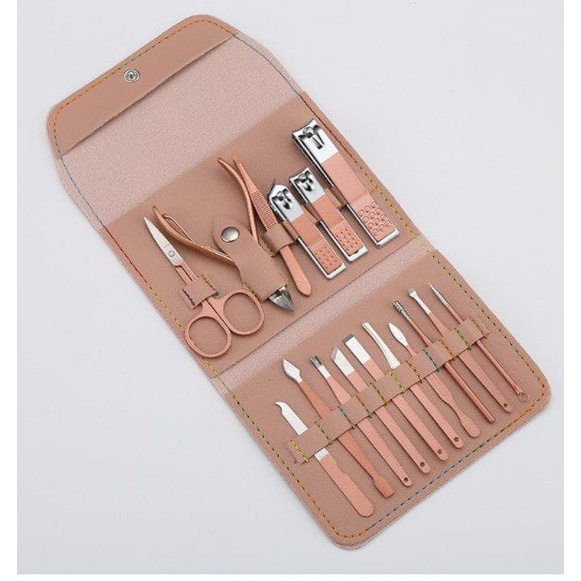 16pcs Gunting Kuku Set 16 12 in 1 Stainless Steel Anti Karat Set Manicure Manicure Set Pinset