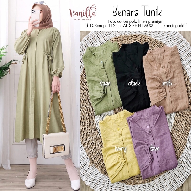 YENARA TUNIK ori VANILLA
