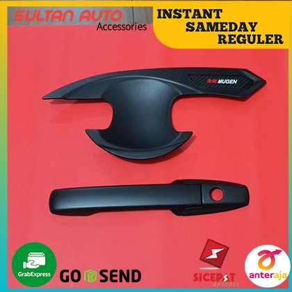 Paket Outer Handle Mugen Honda Brio/Mobilio/Brv & Cover Handle Hitam - BRV Mugen