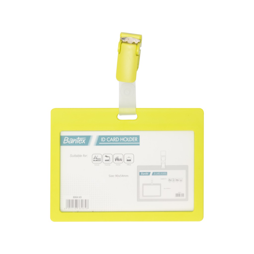 

[Artomas] Bantex ID Card Holder With Clip 90x54mm Landscape Lime 8864 65