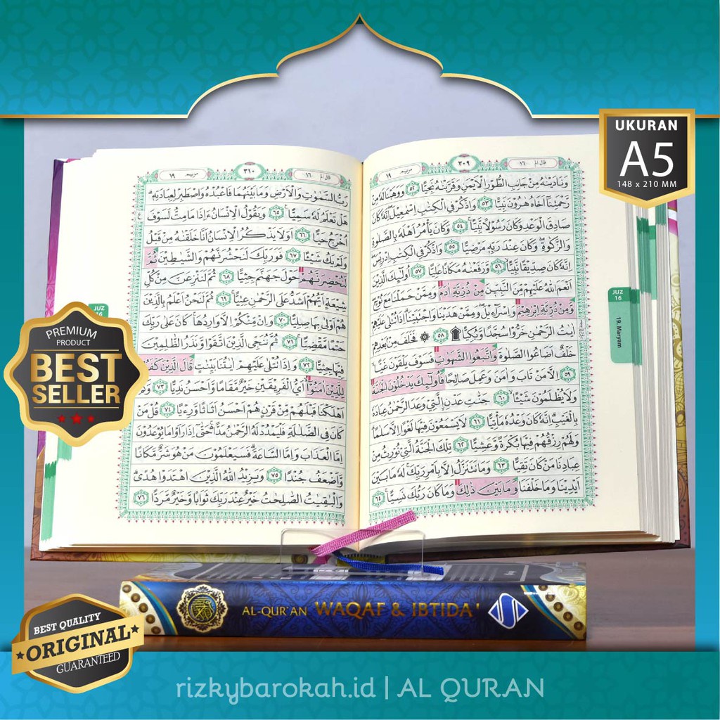 Quran Waqaf Ibtida Ukuran A5 - Al-Quran Waqaf & Ibtida Non Terjemah A5