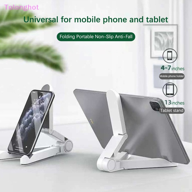 Tolonghot&gt; Holder Ponsel Tablet Lipat Universal Adjustable Desktop Stand Support Untuk IPad IPhone Table Stabilizer well