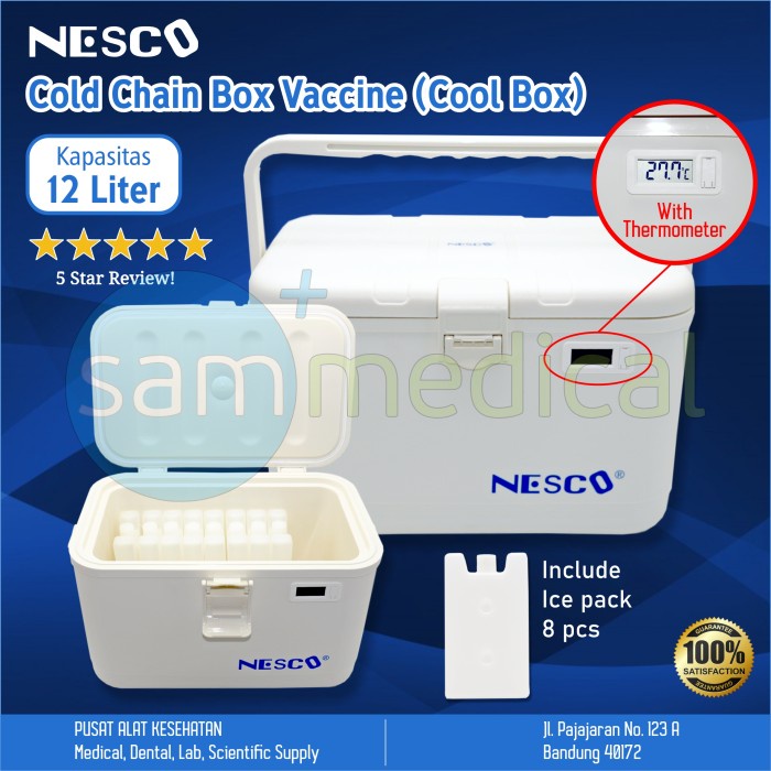 Nesco Cool Box / Cold Chain Box Vaccine / Vaccine Carrier Box 12 Liter