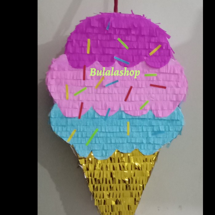 

Pinata Pukul / Pinata Karakter Ulang Tahun Motif Ice Cream 3 Custom