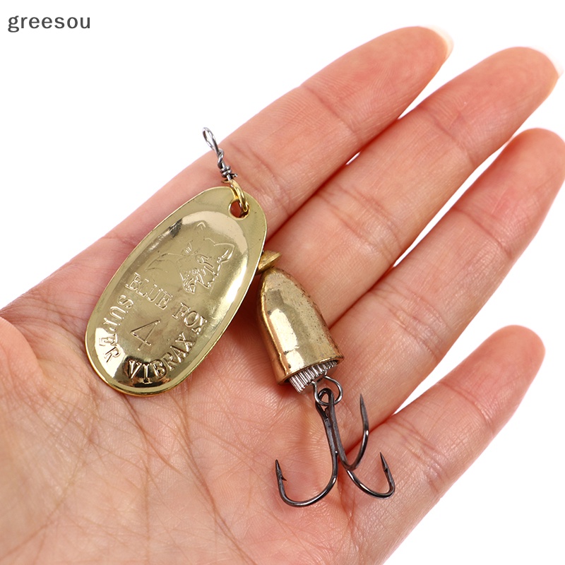 Greesou Blade Rotag Spinner Metal Lure Kuningan Umpan Sendok Buatan Fishing Tackle ID