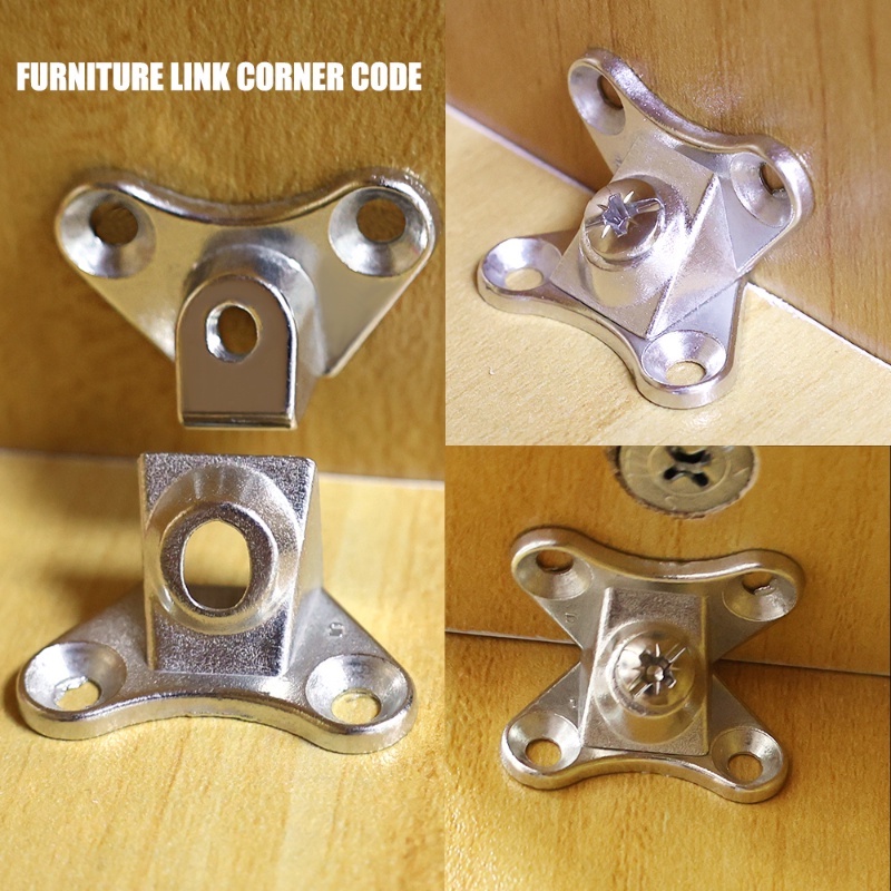 [Favorite] Braket Stainless Steel Bentuk L Kupu-Kupu Dengan Sekrup/ Pengikat Yang Dapat Dilepas Kode Sudut Braket Siku Kanan/Furniture Lemari Bracket Penyangga Holder