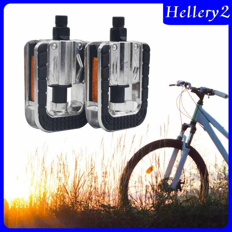 [Hellery2] 2x Pedal Sepeda Gunung, Pedal Platform Sealed Bearing Pedal, Pengganti Bersepeda Luar Ruangan, Pedal Datar Portabel Aksesoris Bersepeda