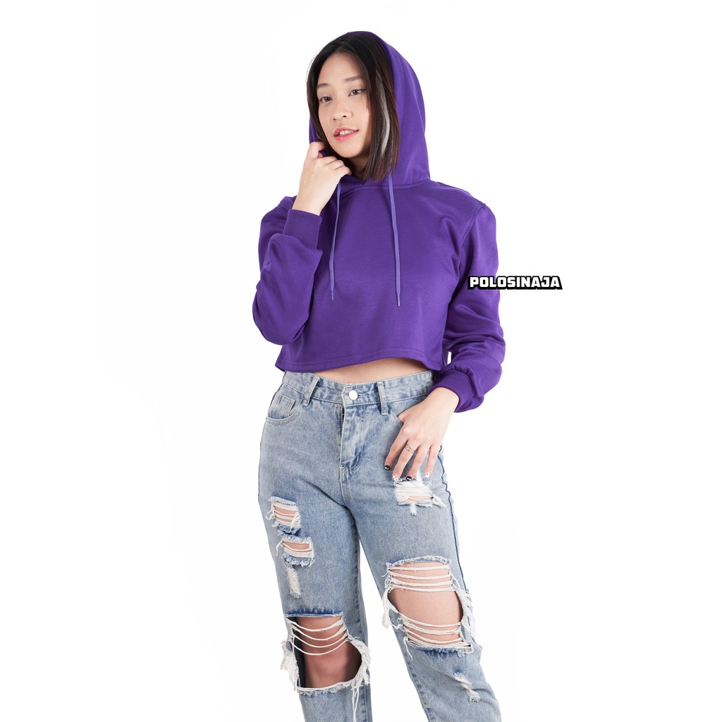 CROP HOODIE - PURPLE