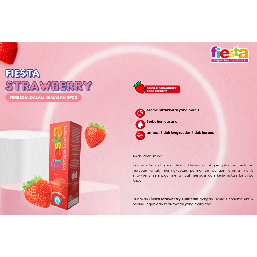 Fiesta Lubricant Strawberry 50 ml / Fiesta Lubrican Intimate Strawberry 50 ml / Fiesta Lubricant Mer