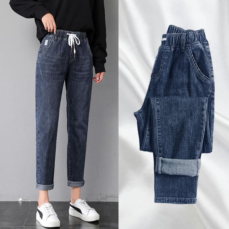 Jeans Lurus Pinggang Tinggi Baru