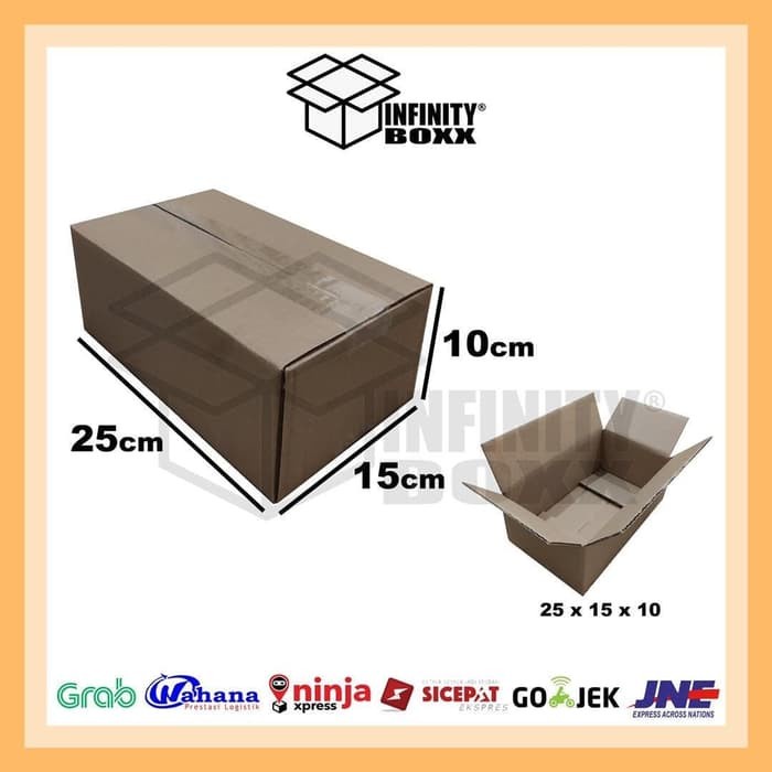 

kardus box polos packaging packing 25x15x10 cm SHEET BARU POLOS