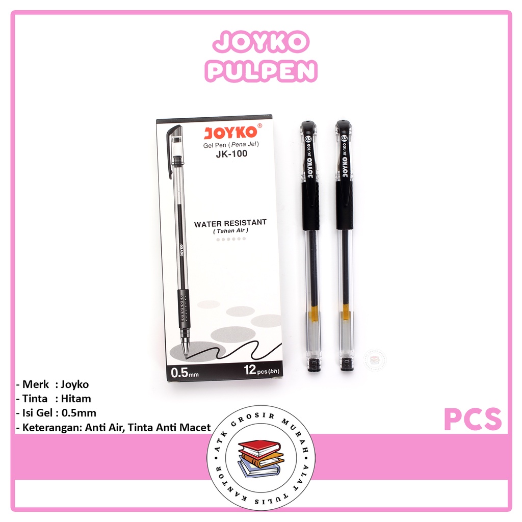 

JOYKO - Pen Pulpen Ballpoint Hitam - Pcs