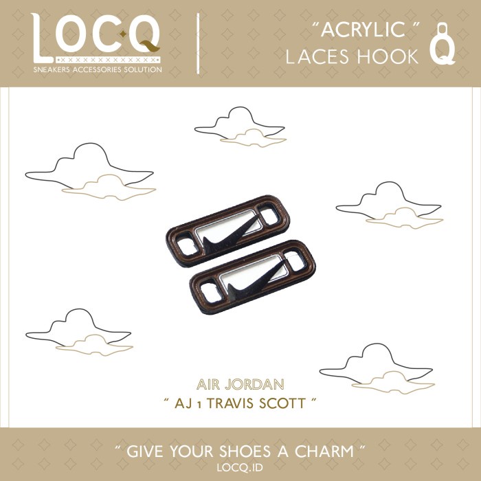 [LA52] Aksesoris Tali Sepatu Metal Lace Locks Jordan Travis Scott - Travis Brown