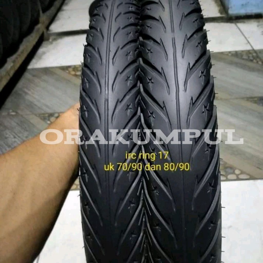 Ban Motor ring 17 Irc kembang bintang sepasang depan belakang ukuran 70/90 dan 80/90 ban motor tuble