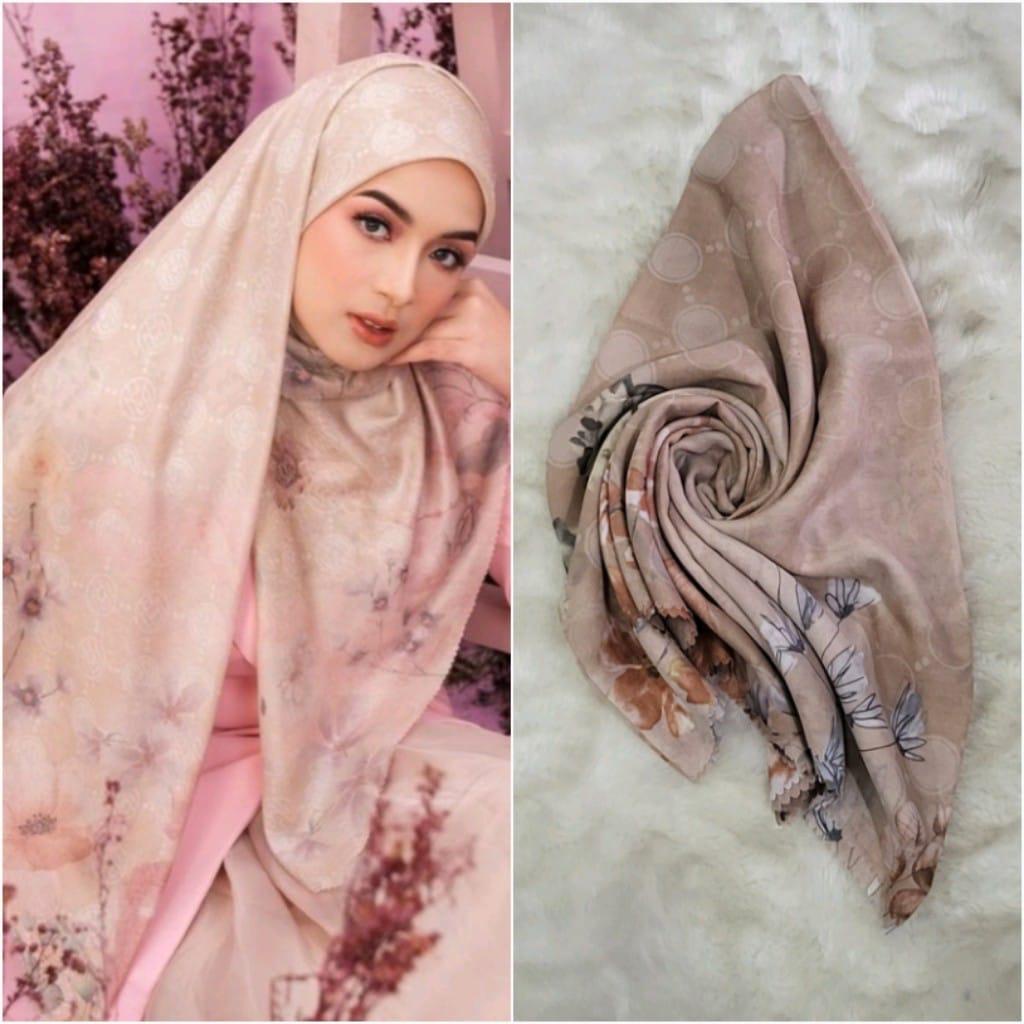 Segi empat VOAL PREMIUM LC ✦ Jilbab Farsya Adeeva ✦ Deenay kw ✦ Hijab Voal motif Laser Cut