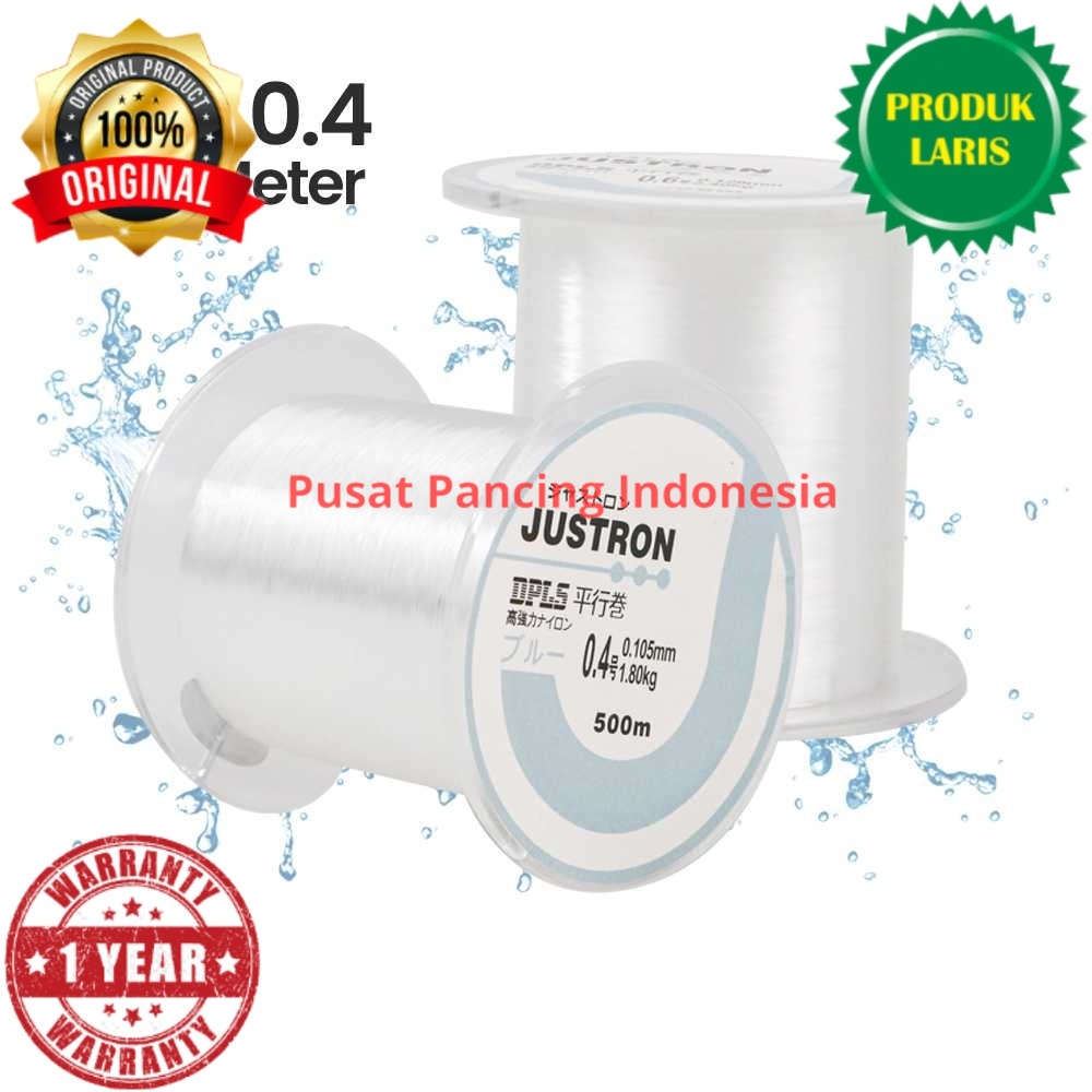 Senar Tali Pancing Nylon Justron Anti Super Invisible Putih Dpls Murah Water Bahan Termurah Ukuran M