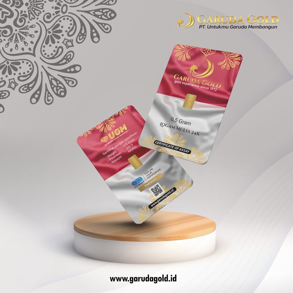 LOGAM MULIA GARUDA GOLD 0.5 gram EMAS MURNI 24KARAT DIJAMIN ASLI