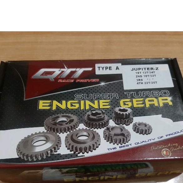 GEAR RASIO GEAR BOX ENGINE YAMAHA JUPITER-Z QTT RACING TYPE A 13/34 ORIGINAL QTT RACING