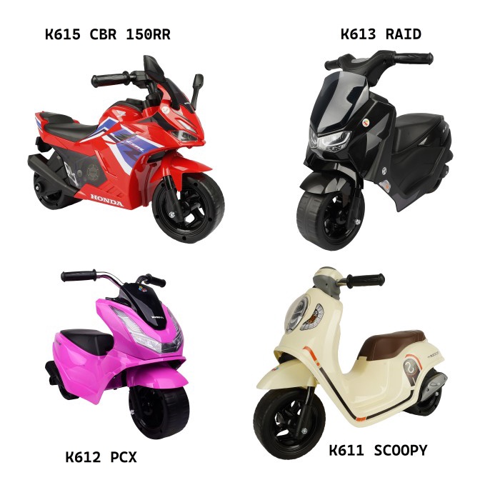 Mainan Motor Anak Balita Dorong Manual PMB Scoopy PCX RAID K612 K613