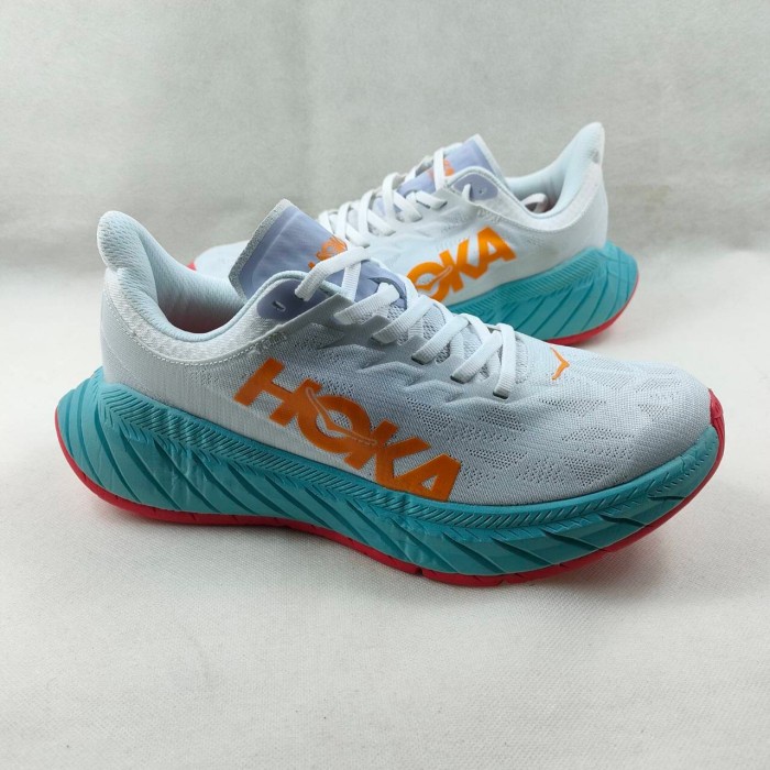 Hoka One One Carbon X2 White Blue