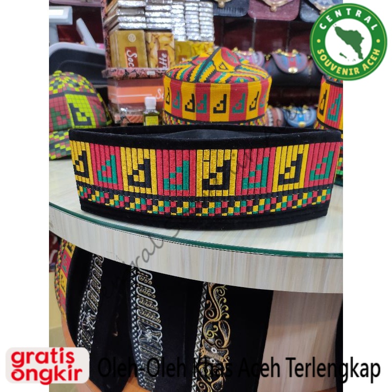 peci bordir khas Aceh | SONGKOK bordir meukeutop Aceh