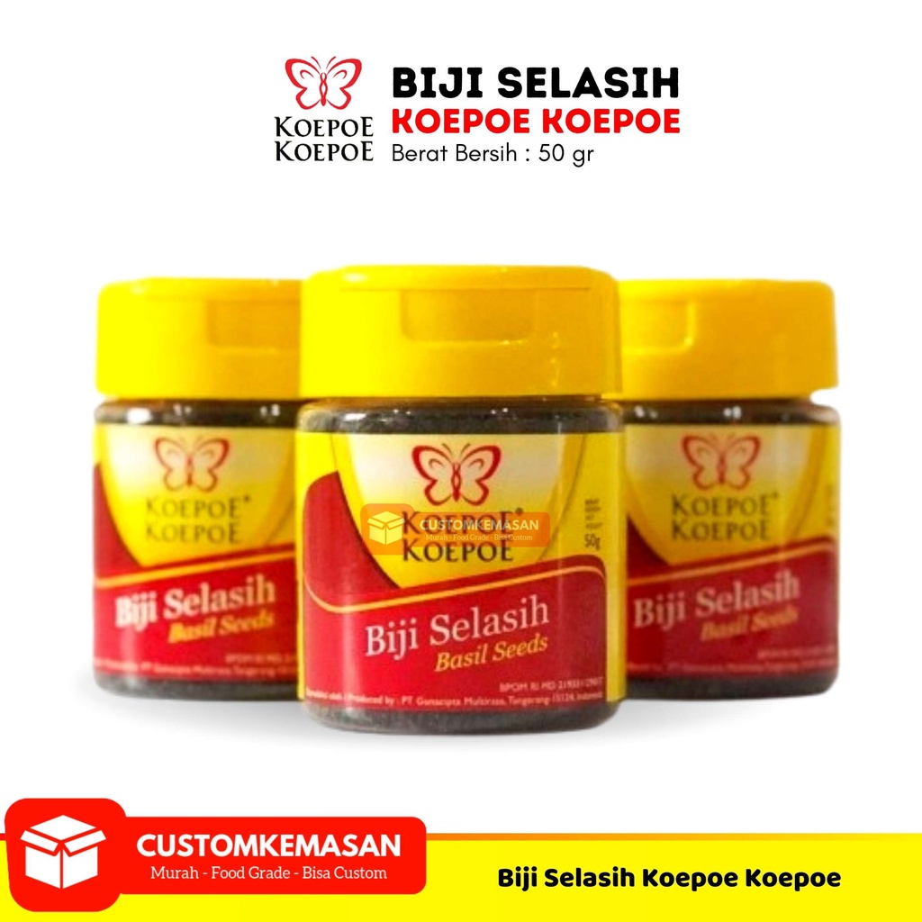 

Koepoe Koepoe Biji Selasih 50gr / Biji Selasih Koepoe Koepoe / Campuran Minuman / Biji Selasih kupu kupu