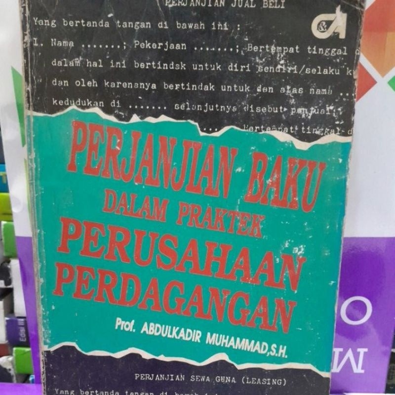 

perjanjian baku dalam perusahaan perdagangan abdulkadir