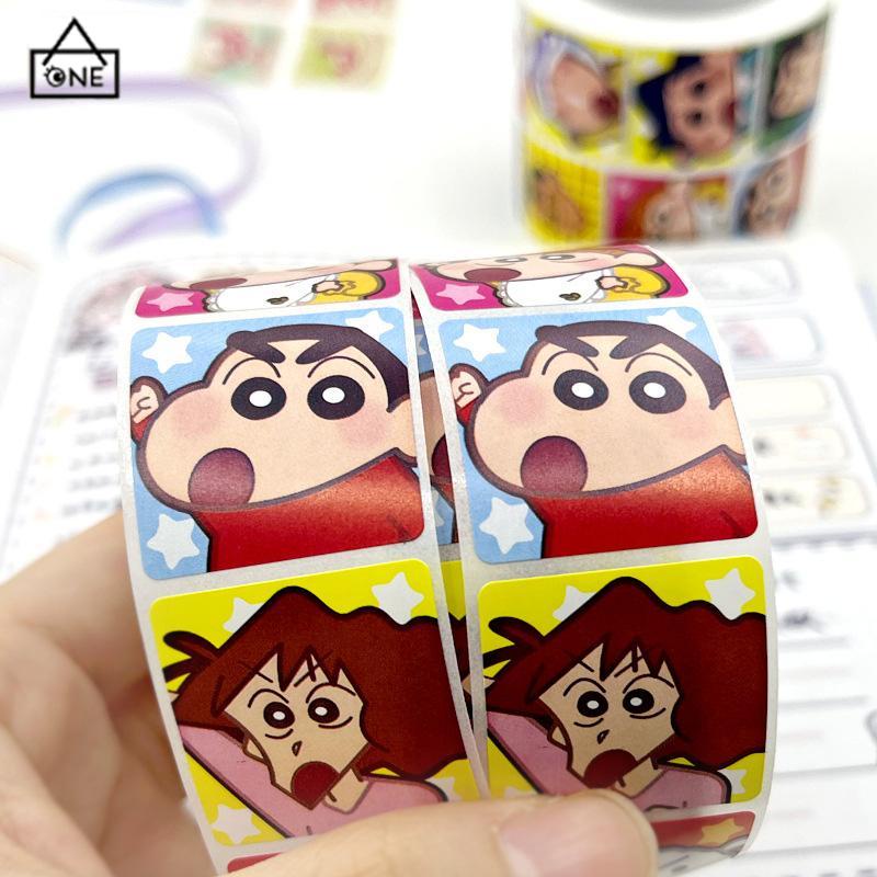 COD❤️Kartun Lucu Bahan Scrapbook Sticker Melody Crayon Shin-chan Line Dog DIY Stiker Dekoratif-A.one