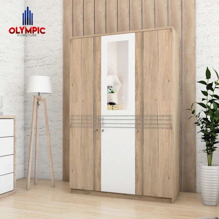 LEMARI KAYU 2 PINTU / LEMARI PAKAIAN 3 PINTU OLYMPIC HELENA 3P