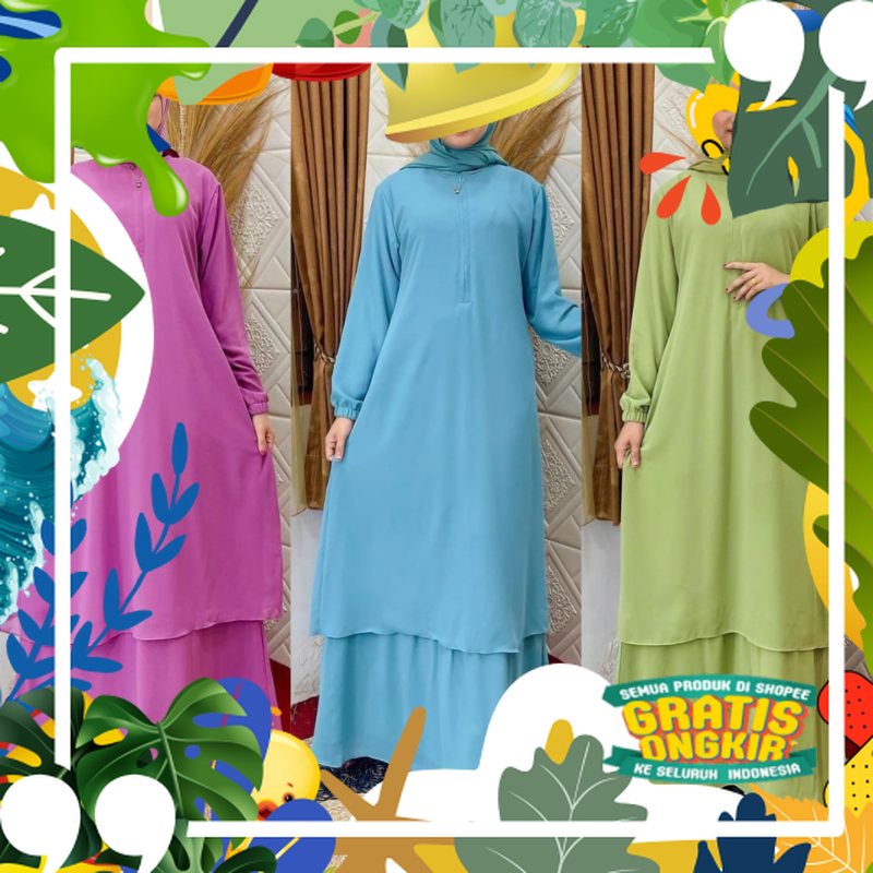 GAMIS MALAYSIA POLOS BUSUI-GAMIS BUSUI GAMIS SERAGAMAN/ solat sholat ied idul adha