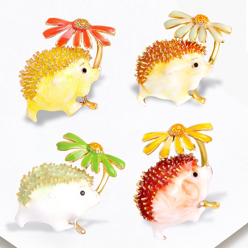 Lucu Bunga Landak Bros Wanita Hewan Peliharaan Pesta Kantor Kausal Bros Pin Hadiah