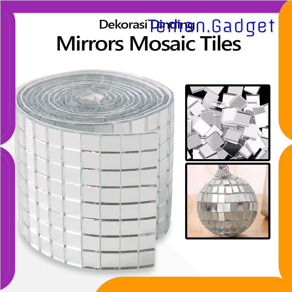 TG -  ART KING SHAN Dekorasi Dinding Mirrors Mosaic Tiles Stickers Self Adhesive - XQ211