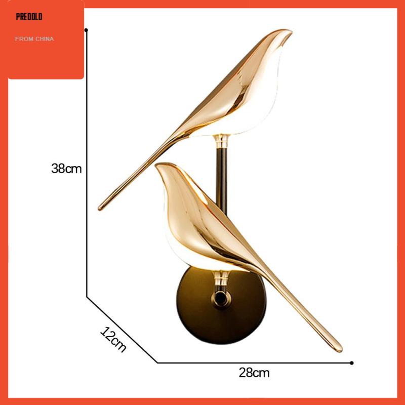 [Predolo] Nordic Bird Lampu Dinding Tempel Dinding Acrylic Wall Sconce Light Untuk Rumah Indoor