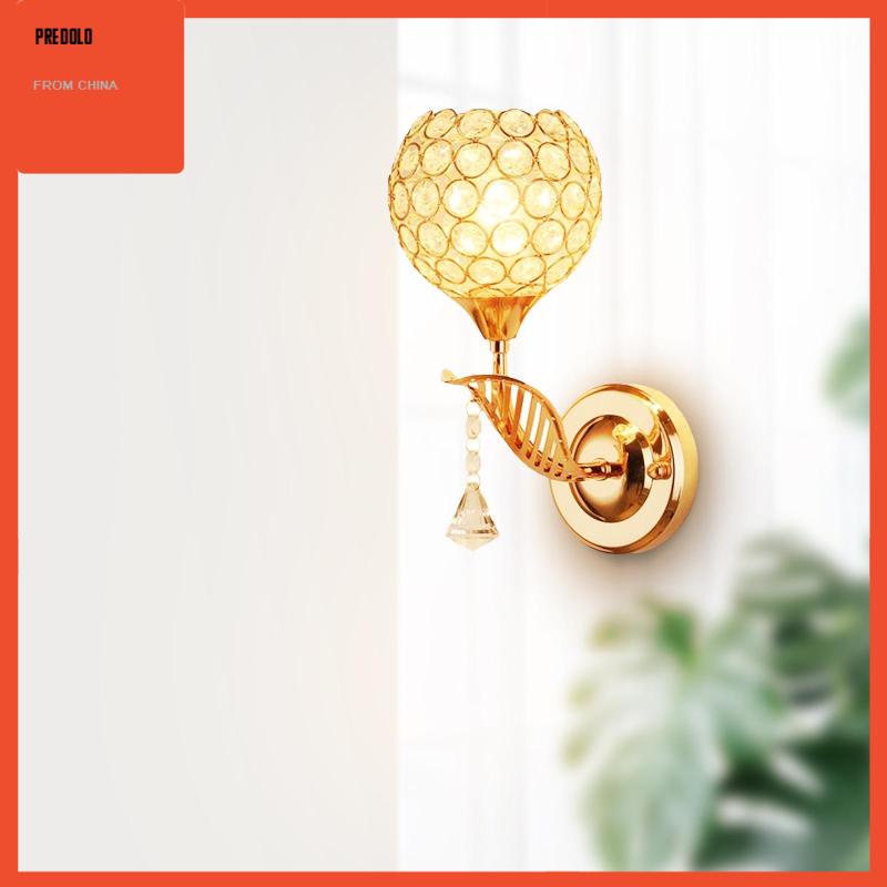 [Predolo] Crystal Light Bedside Sconce Lampu Hias Hotel Cafe