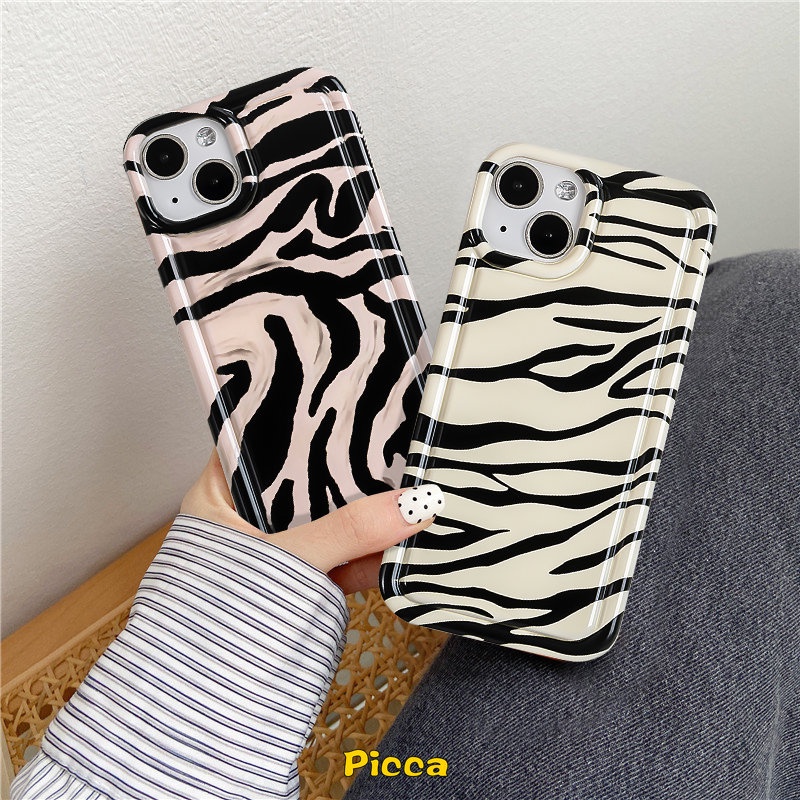 Fashion Stripes Case Untuk Redmi 10C 12C 9 10 A1 9T 9C NFC 10A 9A Note10 Note10s Redmi Note8 11 10 11s 10s 9 Note11 9 POCO F4 Zebra Art Pattern Soft TPU Airbag Shockproof Cover