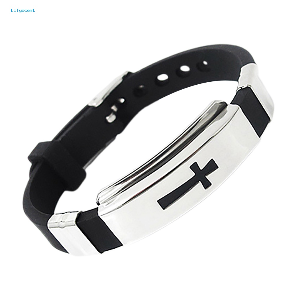 Lilyscent Mudah Dipakai Bangle Untuk Perjamuan Motif Salib Bangle Unisex