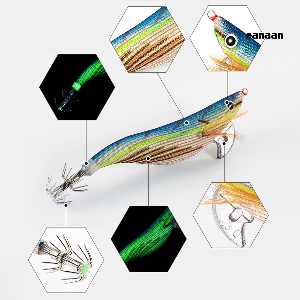 Cnn-15g/21g 92mm/110mm Jig Lures Kait Payung Ganda Ikan Menarik Ikan Cumi Cumi-Cumi Nyata Tampak Nyata Jig Umpan Untuk Angling