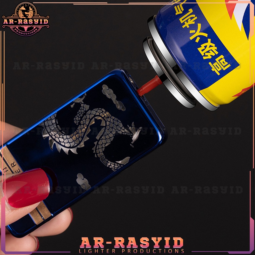 TERBARU! Korek Api Bara Gas Fashion Lighter 881 LED Motif Naga Dragon 2017 BISA COD!