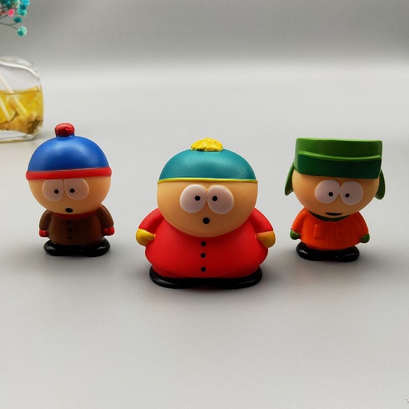 The South Park Set Figure 5potong Menampilkan Eric Cartman, Stan Marsh, Kyle Broflovski, Kenny McCormick and Butters Stotch Action Figure Mainan Topper Kue