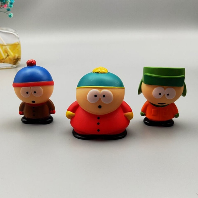 5pcs Set of The South Park Eric Cartman, Stan Marsh, Kyle Broflovski, Kenny McCormick and Butters Stotch Action Figure Set Mainan