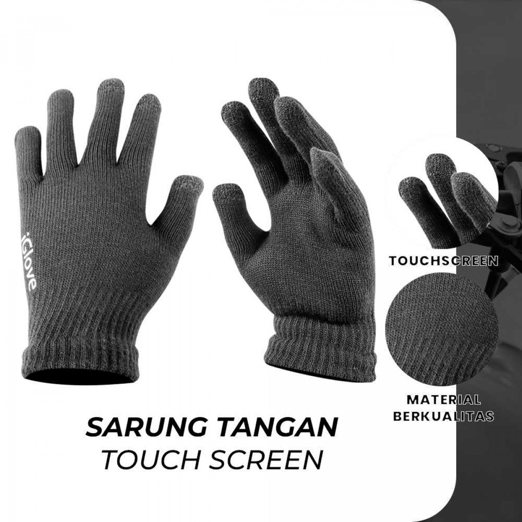 Sarung Tangan Katun Motor Outdoor Camping Touchscreen Smartphone