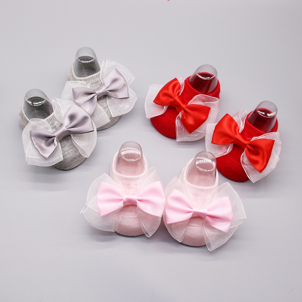 1234OS - Kaos kaki bandana set newborn bayi, Kaos kaki &amp; bandana motif pita newborn bayi perempuan.