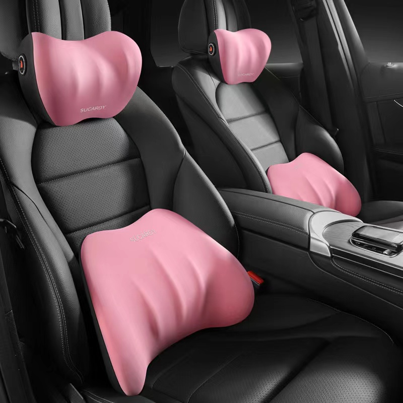 Bantal Leher Mobil Sandaran Kepala Memory Foam Non Temperature-Sensitif