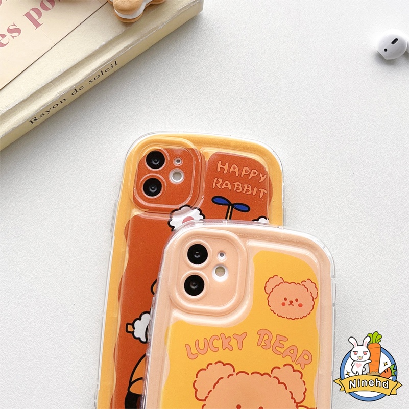 IPHONE Casing Kompatibel Untuk Iphone14 13 12 11 Pro Max X Xr Xs Max8 7 6 6s Plus SE 2020 Kartun Lucu Beruang Lucu Casing Ponsel Menebal Airbag Shockproof Soft Silicone Case Protection Cover