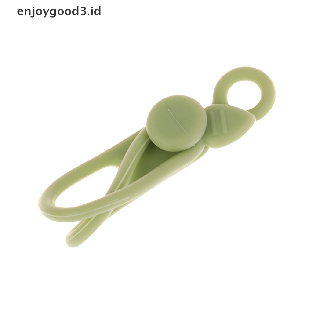 [Rready Stock] 1/6Pcs Tali Kabel Silikon Wire Organizer Reusable Fastening Cable Ties (ID)