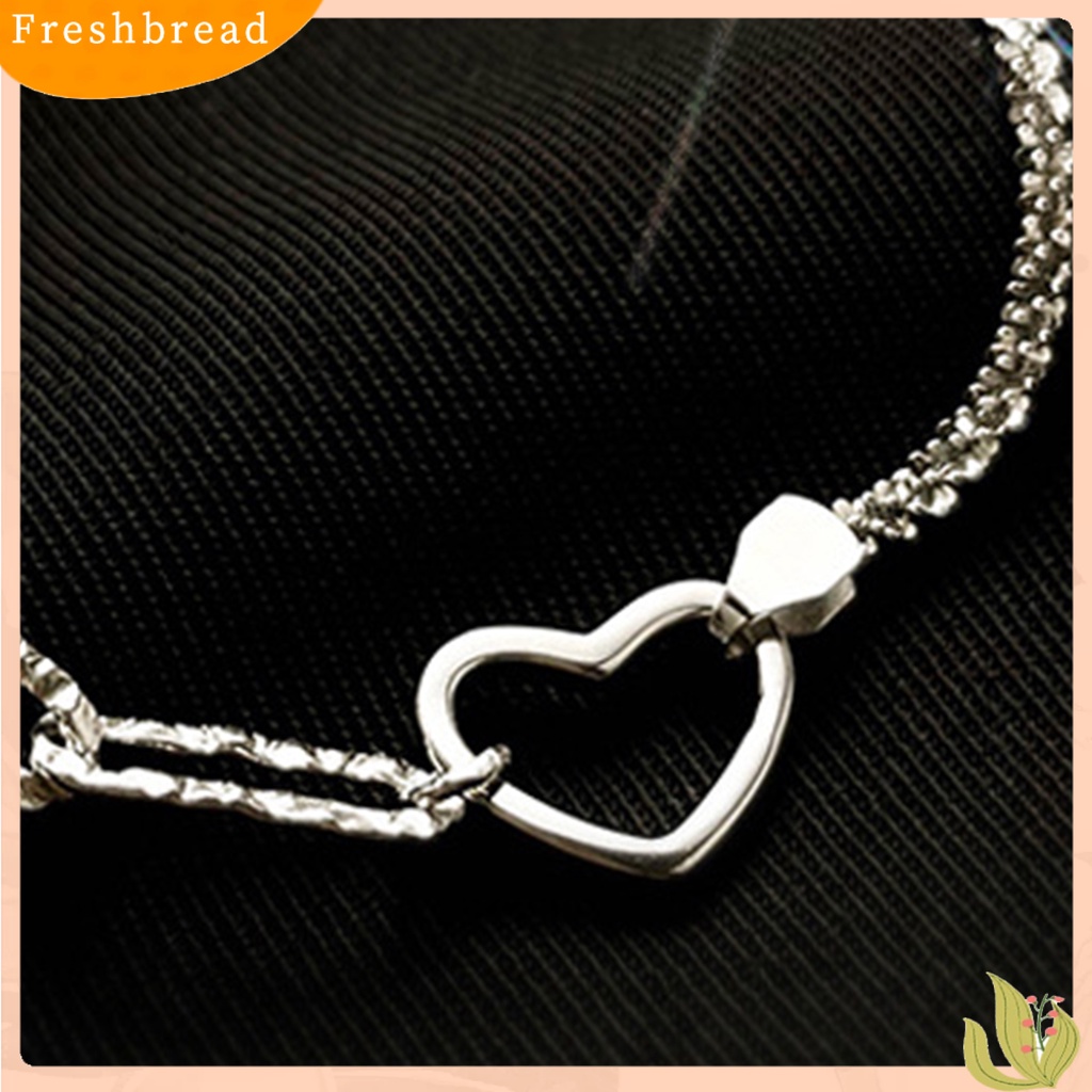 &lt; Freshbread &gt; Wanita Gelang Bright Luster Adjustable Geometris Electroplating All-match Dekorasi Hadiah Gadis Manis Cinta Hati Rantai Gelang Tangan Perhiasan Untuk Pernikahan