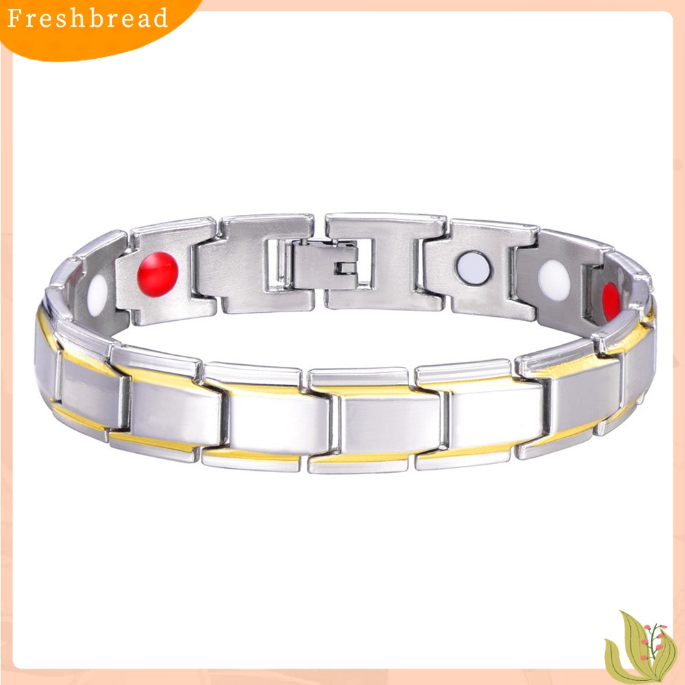 &lt; Freshbread &gt; Fashion Pria Dual Color Care Rantai Gelang Bangle Pesta Perhiasan Hadiah