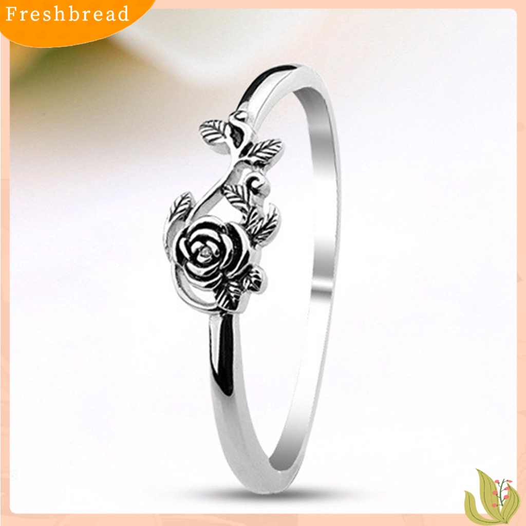 &lt; Freshbread &gt; Cincin Kawin Desain Mawar Cincin Kawin Halus Klasik Elegan Untuk Pernikahan