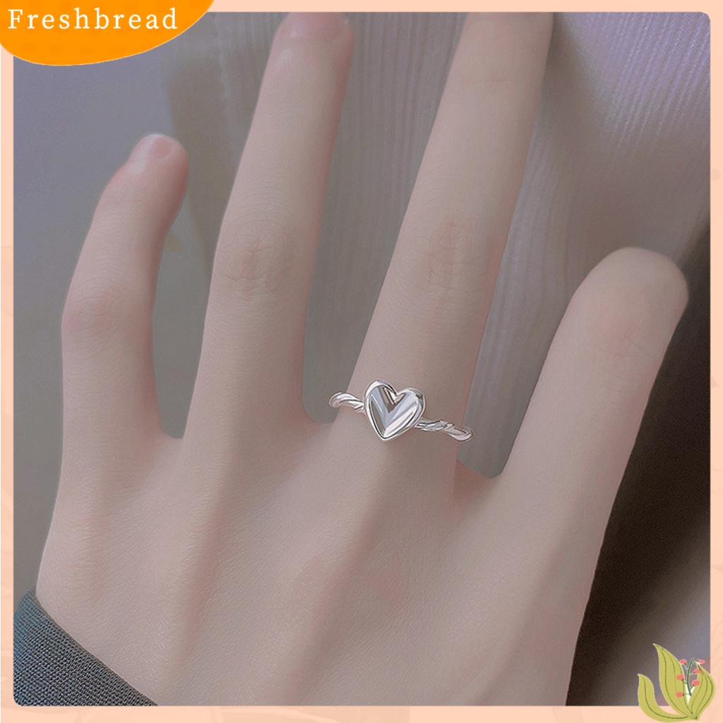 &lt; Freshbread &gt; Wanita Cincin Pembukaan Kepribadian Memutar Dapat Disesuaikan Hadiah Mewah Warna Emas Cinta Hati Jari Cincin Fashion Perhiasan