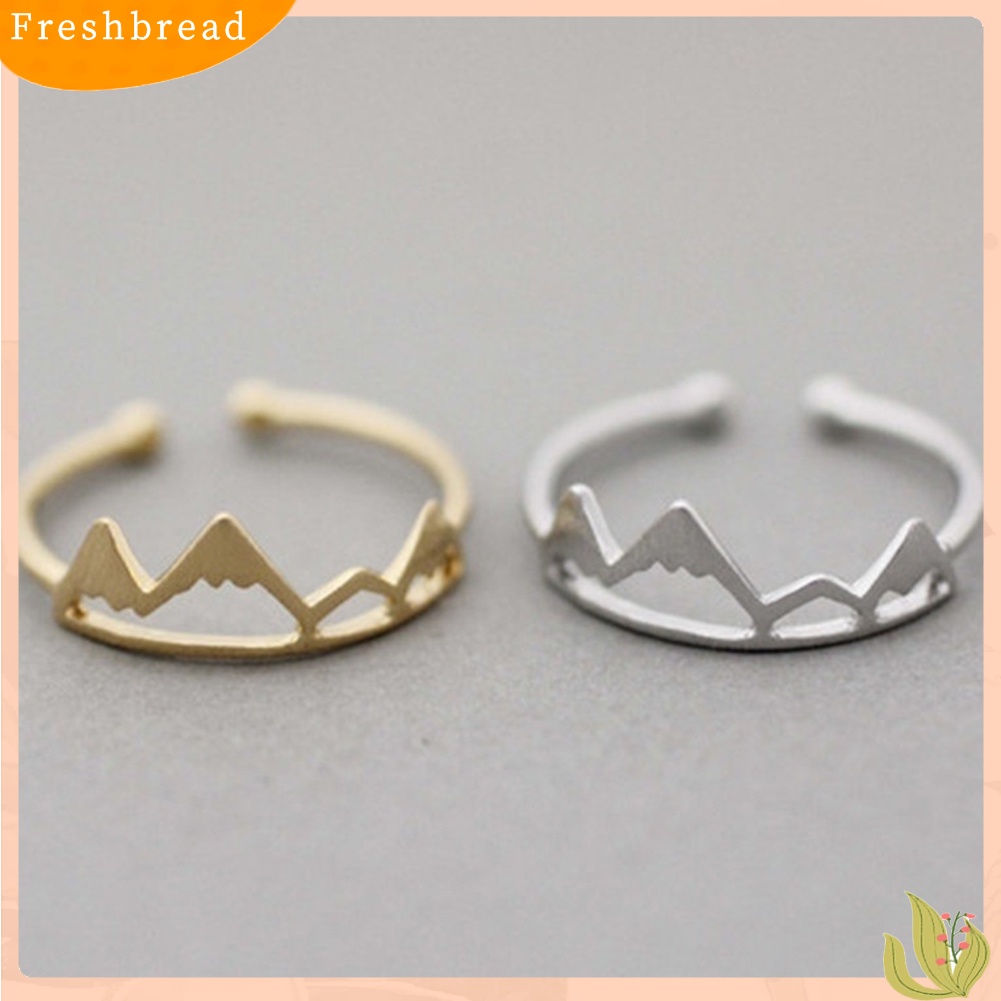 &lt; Freshbread &gt; Unik Dapat Disesuaikan Berongga Salju Gunung Pembukaan Jari Cincin Wanita Perhiasan Hadiah